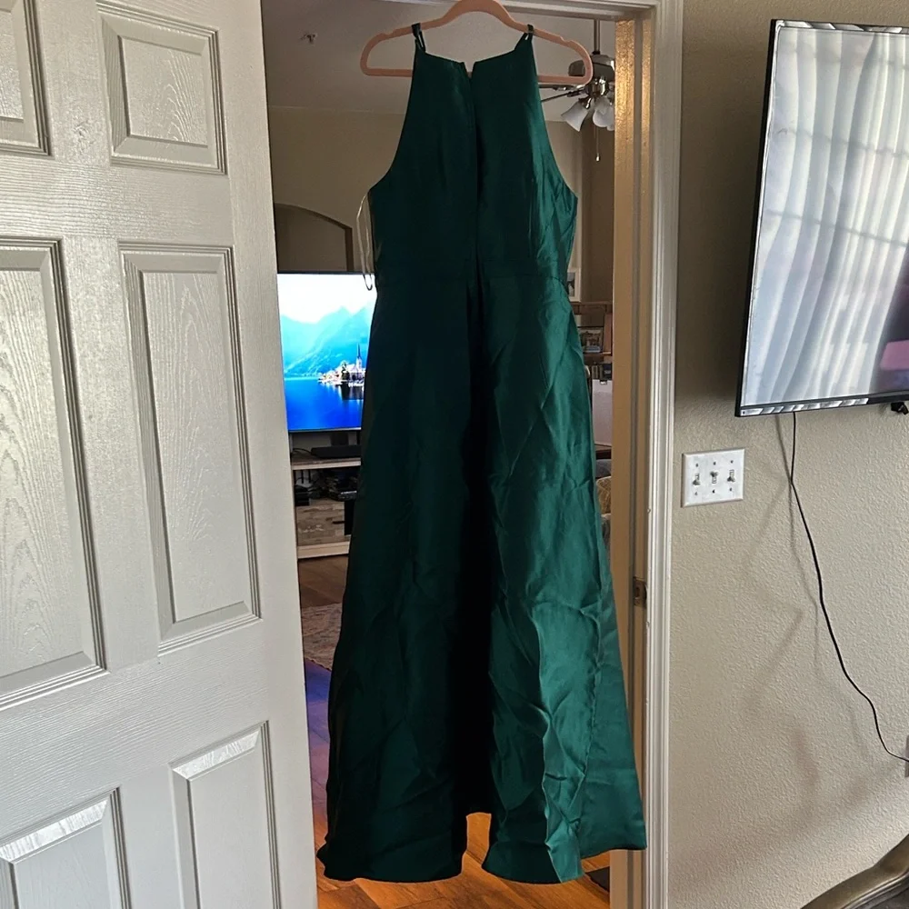 Lulu's Emerald Green High Low Dress - Picture 3 of 5